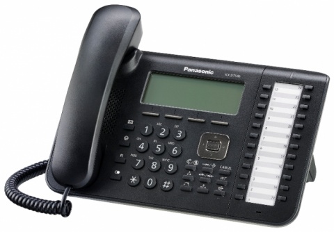 KX-DT546X-B Panasonic digitální telefon s velkým podsvětleným 6-řádkovým displejem, 24 program. tlač., černý