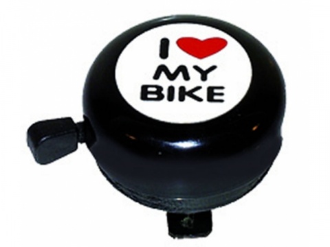 zvonek M-Wave I love my bike - černý