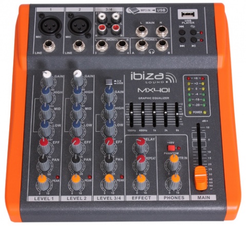 MX401 Ibiza Sound analogový mix. pult