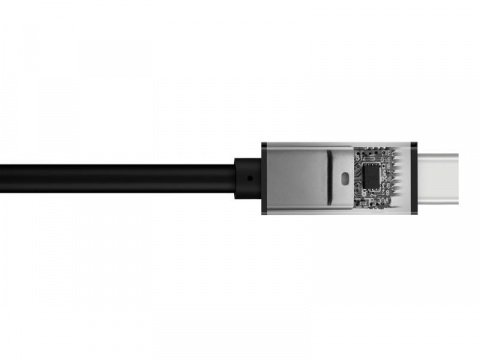 Datový a nabíjecí kabel USB Type-C - USB Type-C, 100cm, 60W E-Mark, černý