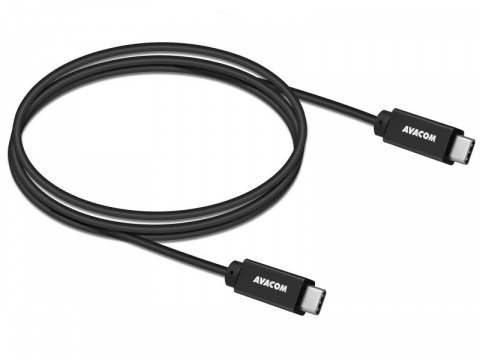 Datový a nabíjecí kabel USB Type-C - USB Type-C, 100cm, 60W E-Mark, černý