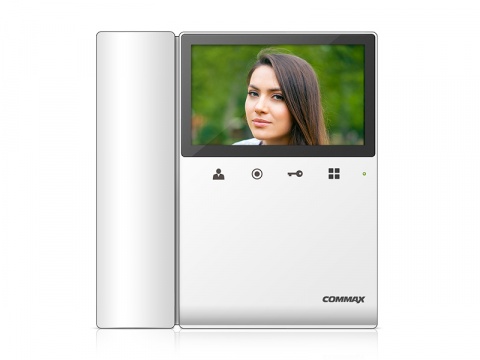 CDV-43KD2 bílý - verze 17-30Vdc - videotelefon 4,3", CVBS, se sluch., 2 vst.