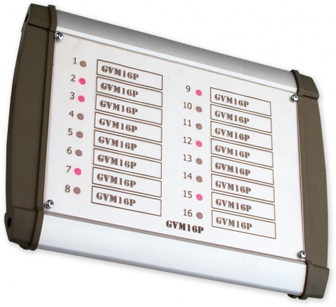 GVM16PLED - signalizační tablo v krytu 16 LED