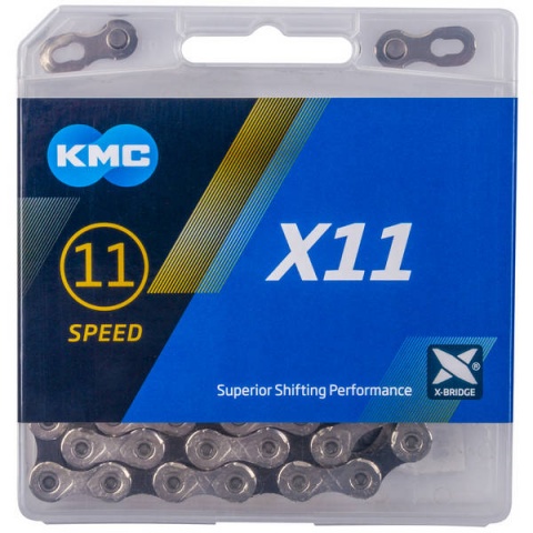 řetěz KMC X11 černo-stříbrný 114čl. servisní balení