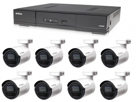 Kamerový set 1x AVTECH DVR DGD1009AV a 8x 2MPX Bullet kamera AVTECH DGC1105YFT + 4x napájecí zdroj ZDARMA!