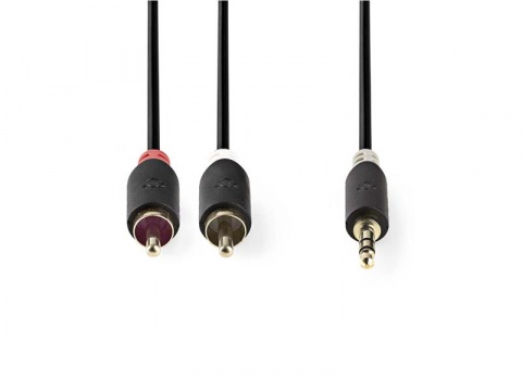 Kabel Jack 3,5mm stereo/2x Cinch 2m NEDIS CABW22200AT20