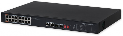 PFS3218-16ET-135 - PoE switch 20/16, 16x PoE/2x Gb RJ45/SFP Combo, 135W