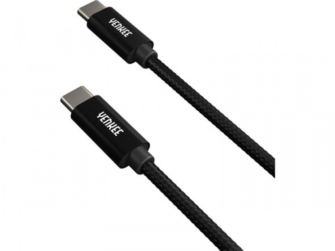 Kabel YENKEE YCU C02 BK USB-C 2.0/USB-C 0,2m
