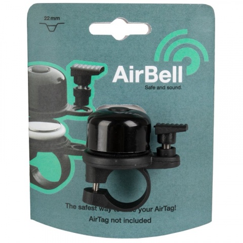 zvonek AirBell pro AirTag černý objímka 22mm