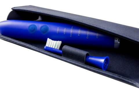 Sonický elektrický zubní kartáček OXE Sonic T1 a cestovní pouzdro, modrá