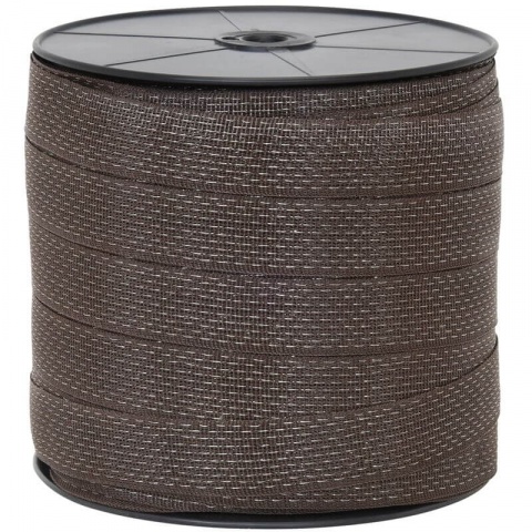 Páska pro elektrický ohradník, šířka 40 mm, hnědá, délka 200 m
