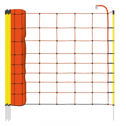 Vodivá síť elektrického ohradníku pro ovce a kozy, výška 90 cm, délka 50 m, dvojitý hrot