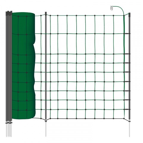 Elektrická ohradníková síť pro psy, králíky a kočky, výška 65 cm, délka 50 m, 1 hrot