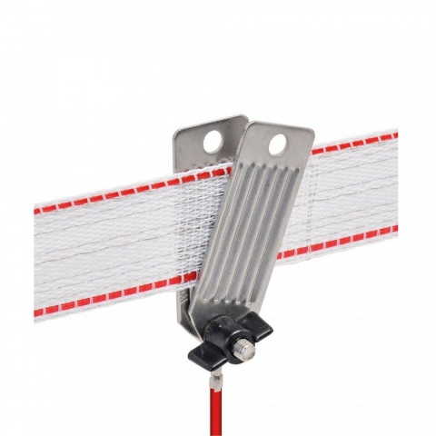 Připojovací červený kabel na pásku elektrického ohradníku - 130 cm