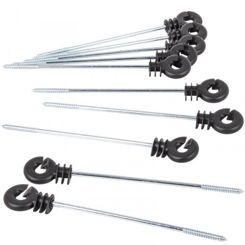 Izolátor pro elektrický ohradník s podpěrou 22 cm, pro vodiče do 12 mm - 10 ks
