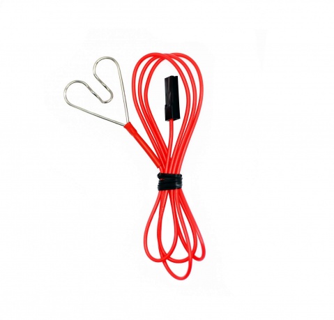 Kabel červený připojovací k monitorovacímu zařízení  pro elektrický ohradník - 100 cm