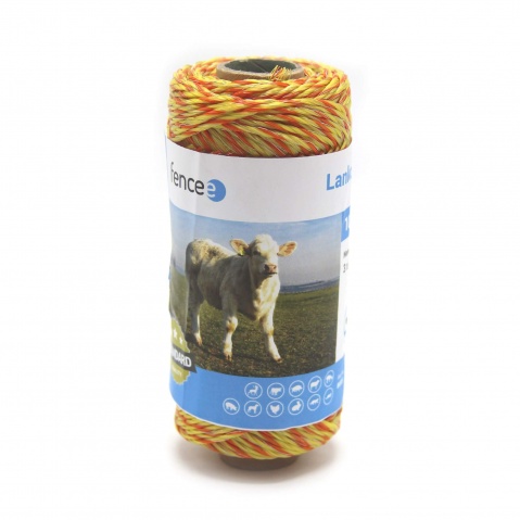 Lanko pro elektrický ohradník, průměr 2,5 mm, žluto-oranž, 100 m