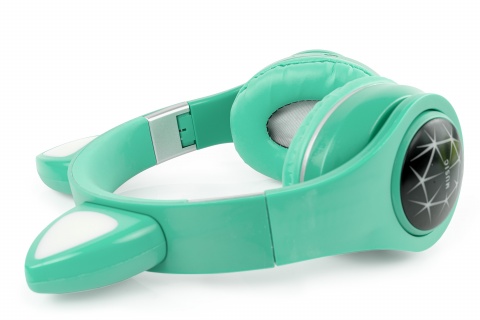 Oxe Bluetooth bezdrátová dětská sluchátka s ouškama, zelená
