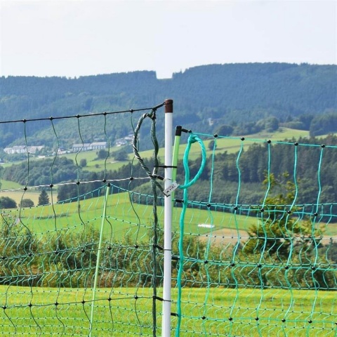 Vchodová branka k elektrické ohradníkové síti, výška 112 cm, šířka 120 cm, dvojitý hrot