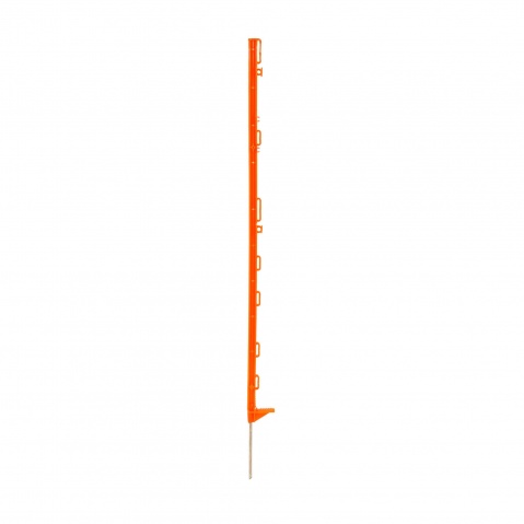 Sloupek plastový pro elektrický ohradník, délka 105 cm, 8 oček, oranžový