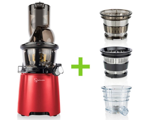 Sana Juicer 868 - vertikální šnekový odšťavňovač, červená