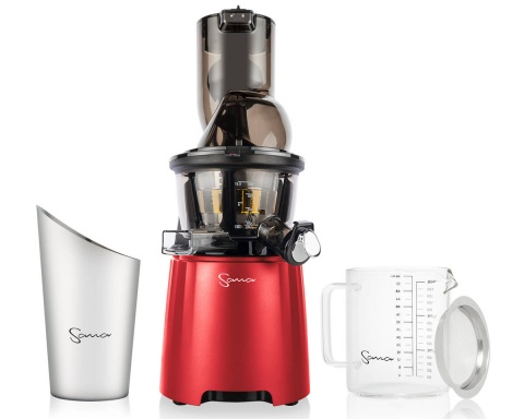 Sana Juicer 868 - vertikální šnekový odšťavňovač, červená