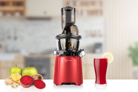 Sana Juicer 868 - vertikální šnekový odšťavňovač, červená