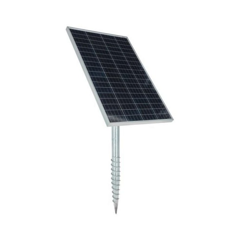 Basic sada solární ohradník - Držák zemní vrut, regulátor 10 A, konzole a panel 40 W
