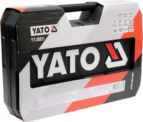 YATO Gola sada 1/2", 3/8", 1/4" + příslušenství 111 ks YT-38831