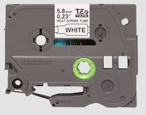 HSE-211 - kazeta s trubičkou - bílá / černá, 5,8 mm (prum. 1,7 - 3,2), 1,5 m