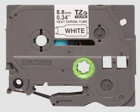 HSE-221 - kazeta s trubičkou - bílá / černá, 8,8 mm (prum. 2,6 - 5,1), 1,5 m