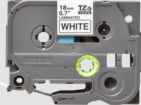 TZE-241 - kazeta s páskou - bílá / černá, 18 mm, 8 m