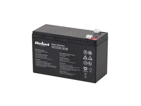 Baterie olověná 12V/7.5Ah REBEL BAT0403