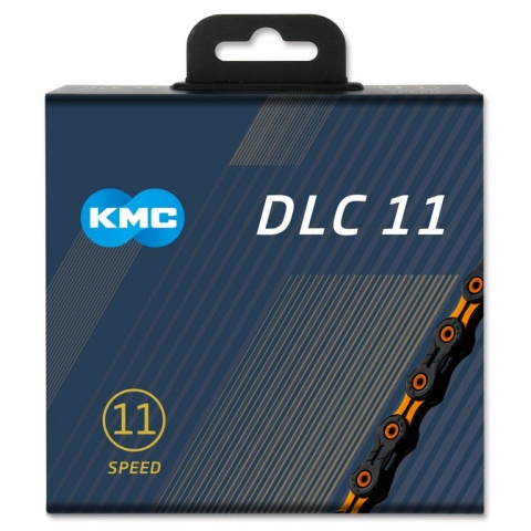 řetěz KMC DLC11 oranžovo-černý 118čl. BOX