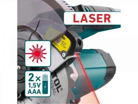 Pila pokosová 185mm aku s laserem SHARE20V, BRUSHLESS, bez baterie a nabíječky 8791827