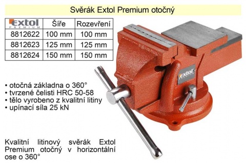Svěrák Extol Premium otočný 150 mm
