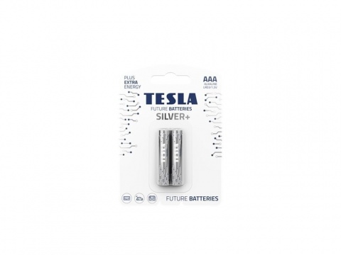 Baterie Tesla SILVER+ AAA tužková baterie 2ks,(LR03, blistr)