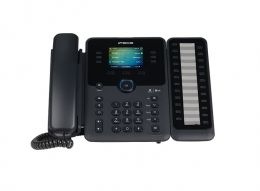 Telefon IP E-LG 1030i, 6-řád. barevný displej, 2,8", 18 progr. tl., hlasitý tel., černý