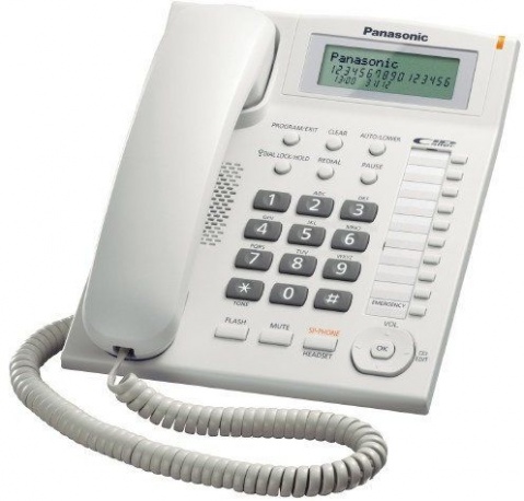 Telefon šňůrový Panasonic KX-TS880FXW, bílý