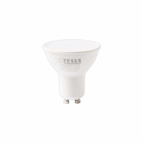LED žárovka Tesla GU10, 7W, 230V, 720lm, 25 000h, 3000K teplá bílá, 100st