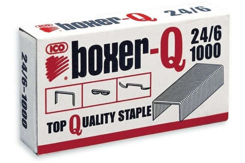 Spony do sešívačky Boxer-Q, 24/6, 1 000 ks