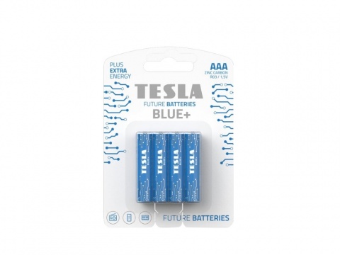 Baterie Tesla BLUE+ AAA tužková baterie 4 ks, (R03, shrink)