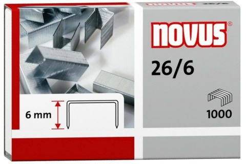 Spony do sešívačky Novus, 26/6, 1 000 ks