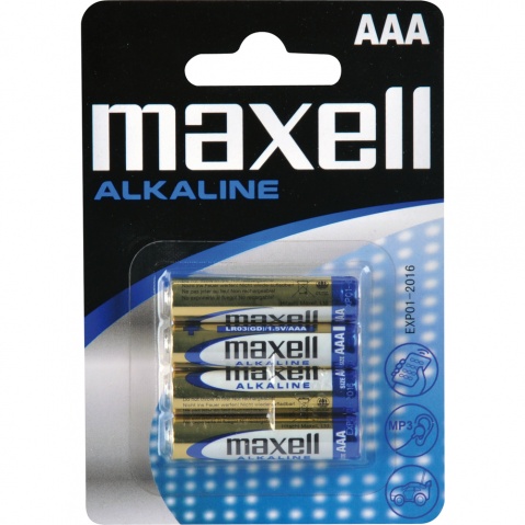 Baterie Maxell -LR03 4BP AAA Alkalické - balení 4 ks (blistr)