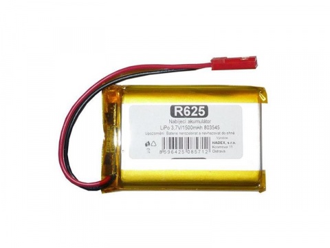 Baterie nabíjecí LiPo 3,7V/1500mAh 803450 Hadex
