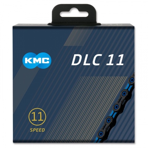 řetěz KMC DLC11 černo-modrý 118čl. BOX