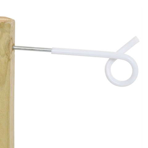 Izolátor s vrutem pro předsazenou elektrickou ohradu, délka 25 cm, očko ø 7 mm - 5 ks