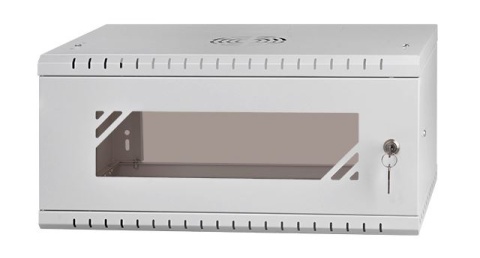 LEXI-Net Basic Rozvaděč nástěnný 19" 4U 520x450, dveře sklo, šedý