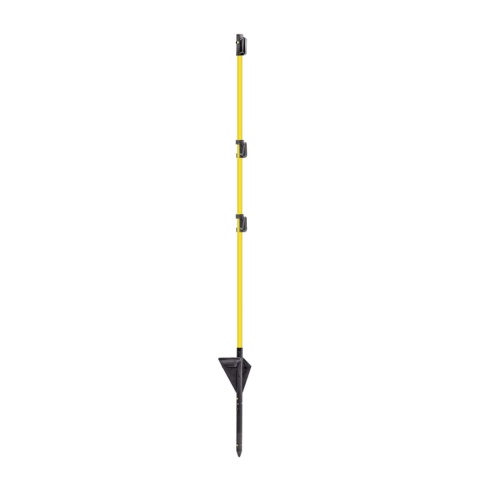 Sklolaminátová oválná tyčka pro elektrický ohradník 110 cm, nášlap a hrot, 2 izolátory