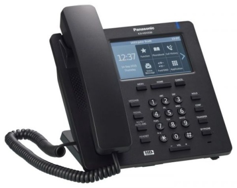 Telefon šňůrový SIP Panasonic KX-HDV330NE-B, černý